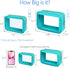 PACKISM TSA Approved Toiletry Bag - 2 Pack Clear Makeup Bag for Traveling (Turquoise)