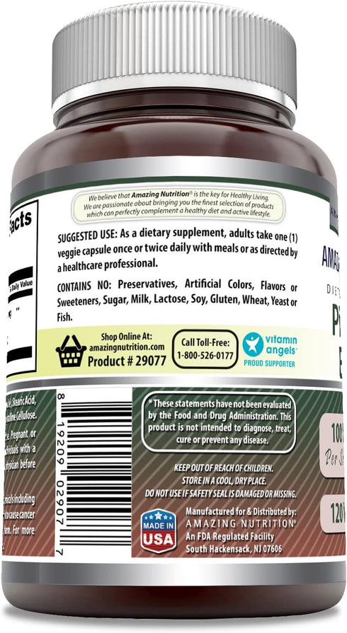 Amazing Formulas Pine Bark Extract Supplement | 100 Mg Per Serving | 120 Veggie Capsules | Gluten Free, Non-GMO | Made