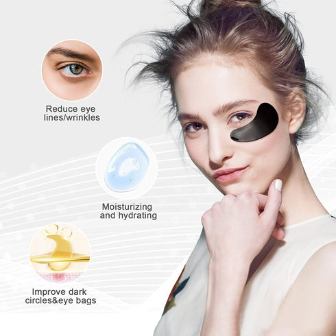 Permotary 30 Pairs Gel Collagen Eye Pads, Crystal Under Eye Mask for Moisturizing, Reducing Fine Lines