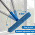 Multi-Use Microfiber Window Squeegee - 56" Long Handle 2 in 1 Rotatable Window Cleaning Kit with Rubber & Scrubber