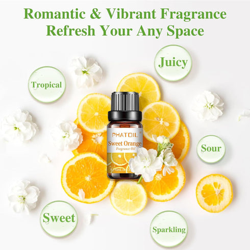 10Pcs Fruity Fragrance Oil Set for Candle Making, Freshie Scents, Coconut, Cherry, Apple, Strawberry, Mango
