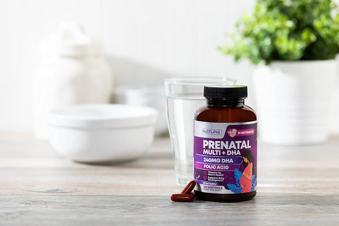 Prenatal Vitamins for Women - Multivitamin with DHA, Folic Acid, Vitamin C, B12, Iron & Omega-3, 120 Softgels