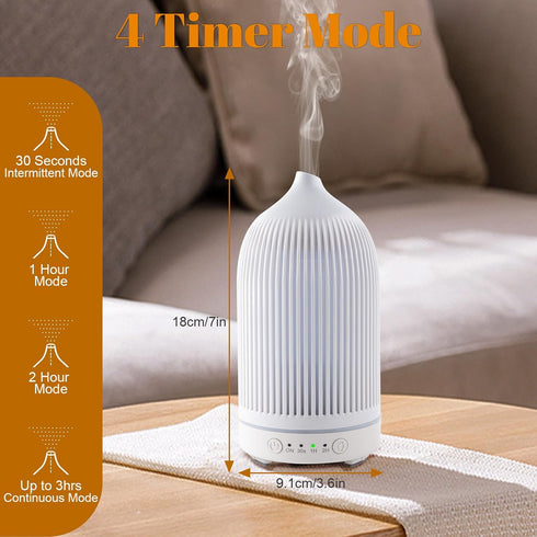Rivola 200ML 7 Essential Oil Diffuser Aromatherapy Diffuser Cool Mist Color & Waterless Auto Off, Air Diffusers