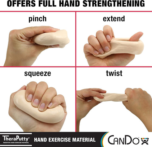 CanDo TheraPutty Standard Hand Exercise Putty, XX-Soft, 4oz