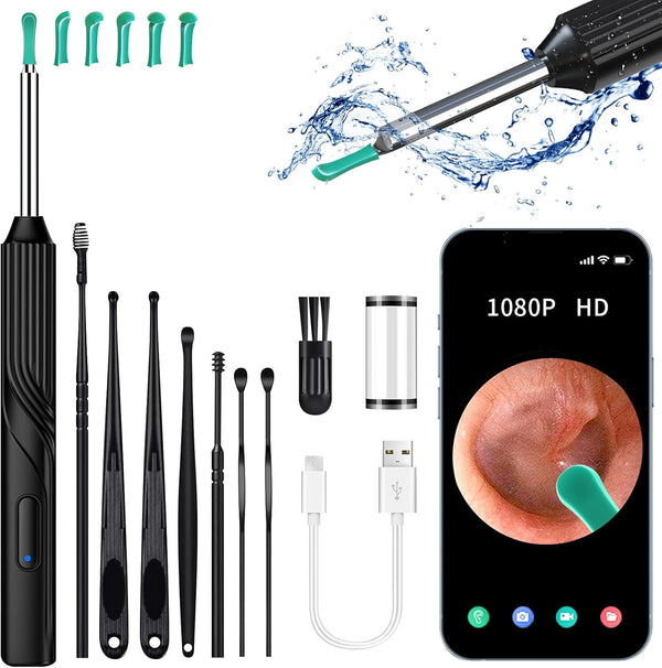Ear Wax Removal Tool, Ear Cleaner with 1080P HD Otoscope Camera, Ear Cleaning Kit for iPhone and Android Phones