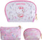Cosmetic Big Makeup Bag - Kitty Cat Toiletry Bag for Women - Lady Gift Valentine's Day Gift (HappyTime-3PCS)