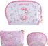Cosmetic Big Makeup Bag - Kitty Cat Toiletry Bag for Women - Lady Gift Valentine's Day Gift (HappyTime-3PCS)