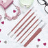 JPNK Blackhead Remover Tool Kit, 6 Pcs Comedones Extractor for Blemish Removal with Leather Bag (Pink)