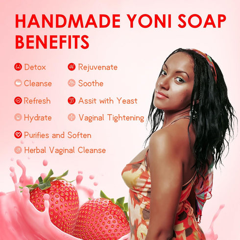 Set, 30ml/1 oz, 2pcs 3.53 oz Yoni Soap Bars & Natural Yoni Oil Natural Yoni Wash for Women Feminine Wash Deodorants pH