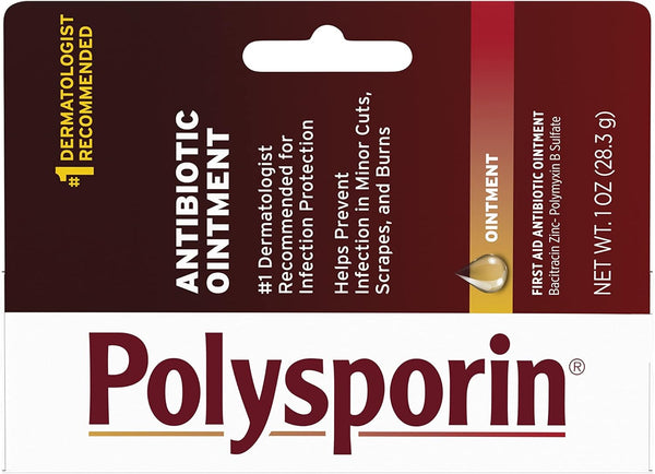 Polysporin First Aid Topical Antibiotic Ointment - 1 oz for Infection Protection & Wound Care