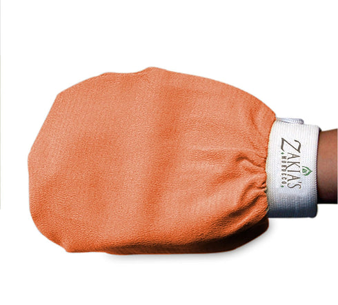 Original Kessa Exfoliating Glove Value Pack (2pcs) Beige Microdermabrasion Mitts for Skin
