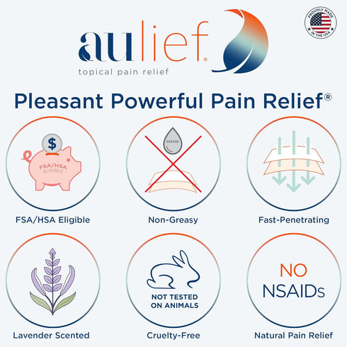 Aulief Topical Pain Relief Cream by China-Gel - Mint Green Gel, 8 oz Jar for Neck, Knee, Back Pain Relief