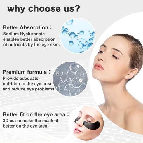 Permotary 30 Pairs Gel Collagen Eye Pads, Crystal Under Eye Mask for Moisturizing, Reducing Fine Lines