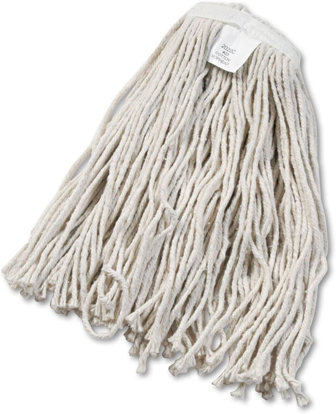 UNISAN Cut-End Wet Mop Head, Cotton, 20 Size, White (2020C)