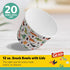 Glad for Kids Dinosaur Party Supplies, Heavy Duty Disposable Paper Snack Bowls with Lids, 12 Ounce - 20 Count