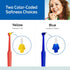 TEPE Interspace Angled Soft Toothbrush for Braces with Single-End Tuft and Removable Head, 12 Pack.