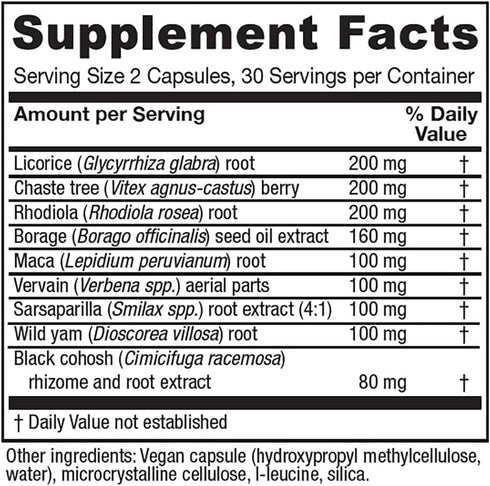 Vitanica FemRebalance, Vegan, Hormone Balance Support for Women, 60 Capsules