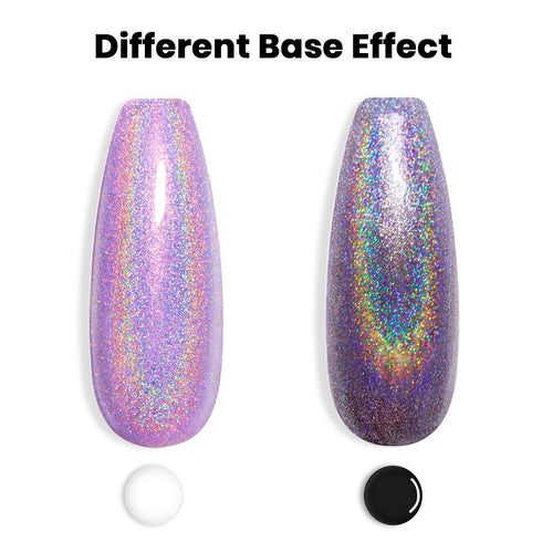 RARJSM Holographic Nail Polish, Violet Purple Gel Polish, Shimmers for Nail Salon, UV LED Lamp Cured, Spring Summer