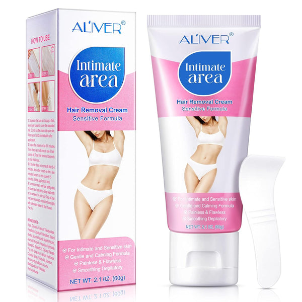 Intimate Hair Removal Cream for Women, Painless Depilatory Gel for Sensitive Skin, Suitable for All Skin Types