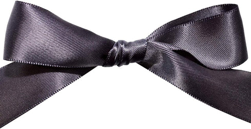 Morex Ribbon Double Face Satin Ribbon, 7/8" X 50 YD Charcoal Ribbon for Gift Wrapping, Birthday Gift Cards