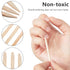 Maitys 200 Pieces Wooden Cuticle Pusher Remover, 4.53 Inch Orange Sticks, Multi-Functional Nail Tool