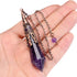 Jovivi Natural Amethyst Crystal Pendulum - 12 Faceted Therapy Healing Dowsing, Reiki Charged Chakra Balancing Pendant