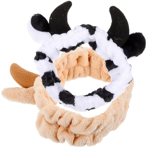 NOLITOY 2 pcs Animals Ears Headbands, Cute Makeup Hair Band Skincare Headbands for Women Girls