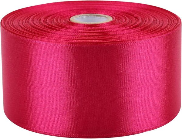 2 Inch Satin Ribbon, 50 Yards Solid Fabric Roll for Gift Wrapping, Weddings, Flower Bouquets, Invitations, Party