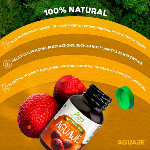 Amazon Andes Aguaje Capsules - Female Health Supporter and Hormone Balancer - 100 Vegan Pills (400mg), Non GMO, Gluten