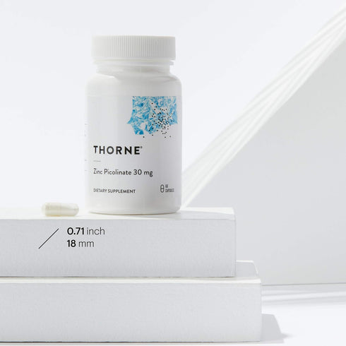 Thorne Zinc Picolinate 30 mg - 60 Capsules | Well-Absorbed Zinc Supplement for Growth and Immune Function