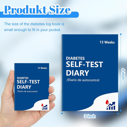 Diabetes Blood Pressure Log Book Daily 3x4 inch Glucose Journal Diabetes Self Test Diary 13 Weeks Blood Sugar Record Book at Each Meal(Before After) for Tracking Recording of Blood Pressure Heart (5)