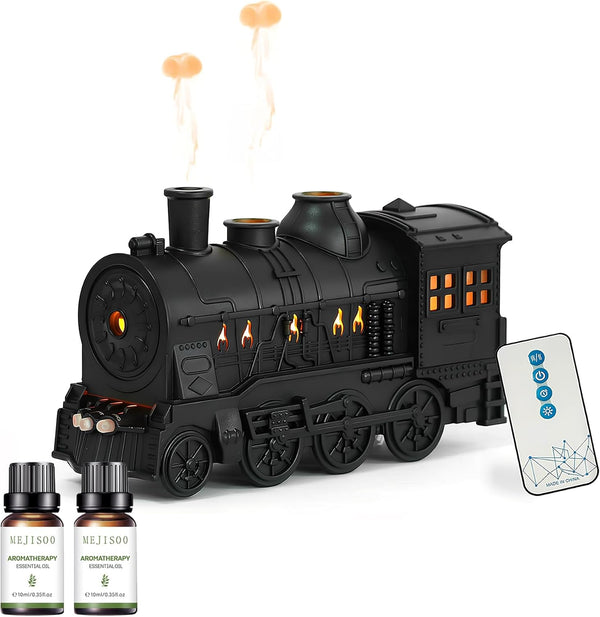 Steam Train Essential Oil Diffuser Set, 300 ml Retro Train Aromatherapy Diffuser