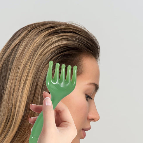 TOPPERFUN 2pcs Resin Scalp Massager Tool and Gua Sha Head Comb for Manual Scalp Scraping Head Spa Equipment for Stress