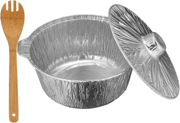 Jetfoil Decorline Aluminum Round Foil Pot with Lid 2.75 Qtz X Small |