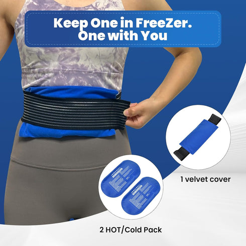 Hot & Cold Gel Ice Pack for Pain Relief (3Pcs Set), Flexible Therapy Pad for Sports Injuries, Safe & Eco-Friendly