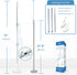 Qaestfy Shower Scrubber Cleaning Brush Combo with 51'' Adjustable Long Handle for Bathroom Cleaning