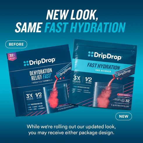 DripDrop Hydration Bold Variety Pack, Electrolyte Drink Mix Single Serve Packets, Non-GMO, Gluten Free, Vegan, 32 Sticks