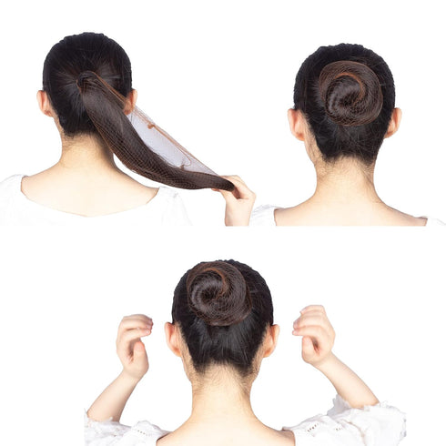 WeKen Pack of 20 Hair Nets with Invisible Elastic Edge, Light Brown, 50cm 20"