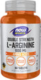 NOW Foods Sports Nutrition L-Arginine Double Strength 1000mg, Nitric Oxide Precursor, 60 Tablets