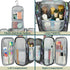 PAVILIA Travel Toiletry Bag for Women Men - Hanging Cosmetic Organizer, Large Water Resistant Makeup Bag (Floral Grey)