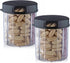 Round Pill Organizer Dispenser - Pack of 2 with 4 Compartments for Medication, Vitamins & Supplements, Daily Pill Case