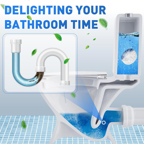 Qualirey 100 Pack Toilet Bowl Tablets - Long Lasting Automatic Cleaner for Bathroom Toilet Tank (Blue and White)
