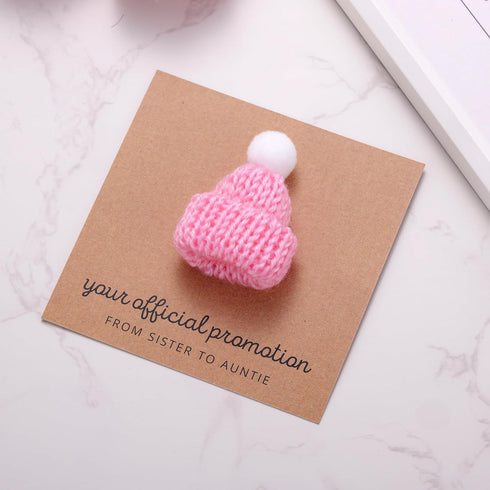 Ukodnus Promotion to Auntie Pregnancy Announcement Card for Sister, Baby Gender Reveal Card, Cute Neutral Baby Reveal