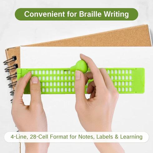 YKEBVPW 4 28 Braille Slate and Stylus Writer Kit Label Maker Typewriter Machine Learning Tools for Beginners Alphabet