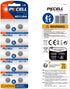 PKCELL LR44 1.5 AG13 357 303 A76 SR44 (10 CountPack 1) Batteries Volt Alkaline Button Coin Cell Battery