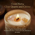 Healing Crystal Candle Gift for Women - Vanilla Cashmere Luxury Soy Candle with Crystals - Rose Quartz & Citrine