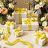 ZHIAXTON 1 Inch, 60 Yellow Ribbon Yards Single Face Yellow Satin Ribbon for Gift Wrapping, Sunflowers Floral Bouquets