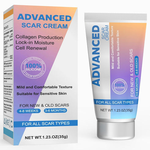 Voryn Silicone Scar Cream Scar Gel - Advanced Scar Treatment Keloid Bump Removal