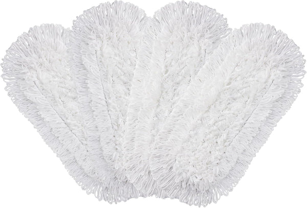 Microfiber Mop Pads 4 Pieces for Floor Cleaning, Full Polyester Replacement Pads for CLEANHOME Dust Mop