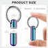 Small Pill Case Keychain, Portable Waterproof Titanium Pocket Organizer for Travel